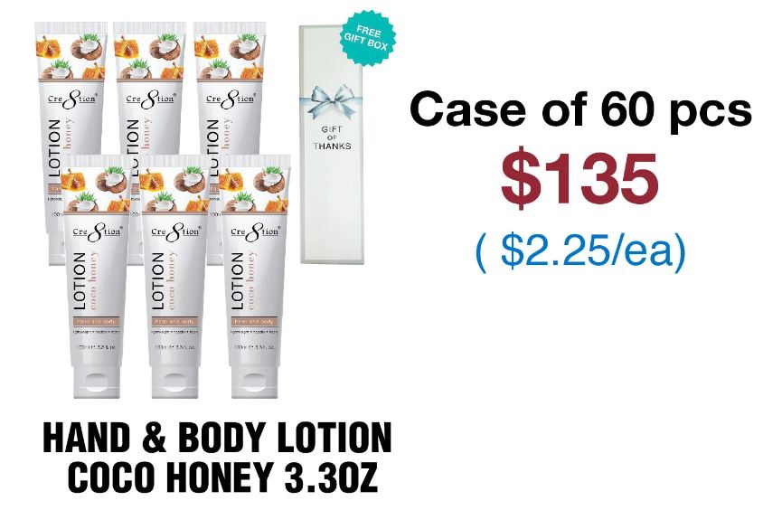 Cre8tion Hand & Body Lotion 3.3oz - Case of 60- BULK PRICING