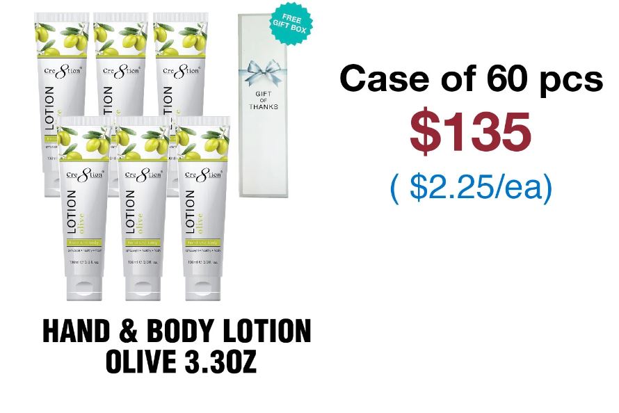 Cre8tion Hand & Body Lotion 3.3oz - Case of 60- BULK PRICING
