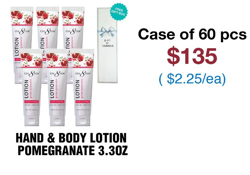 Cre8tion Hand & Body Lotion 3.3oz - Case of 60- BULK PRICING