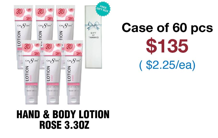Cre8tion Hand & Body Lotion 3.3oz - Case of 60- BULK PRICING