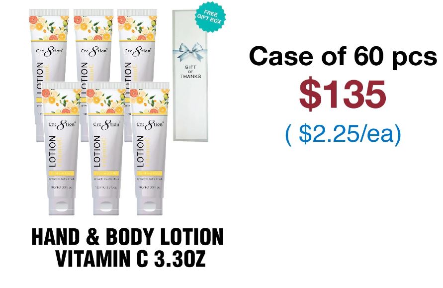 Cre8tion Hand & Body Lotion 3.3oz - Case of 60- BULK PRICING