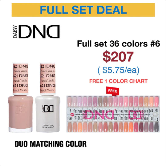 DND Duo Matching Color - Full set 36 colors - 6 #585 - #621