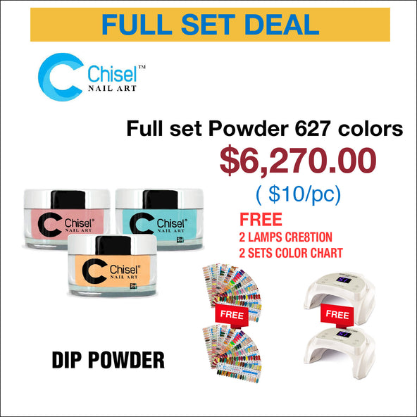 Chisel Full Set - Dipping Powder 2oz - 627 colors