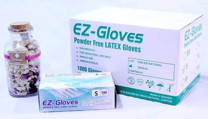 EZ GLOVES - Powder free Latex Examination Gloves Case 10 box