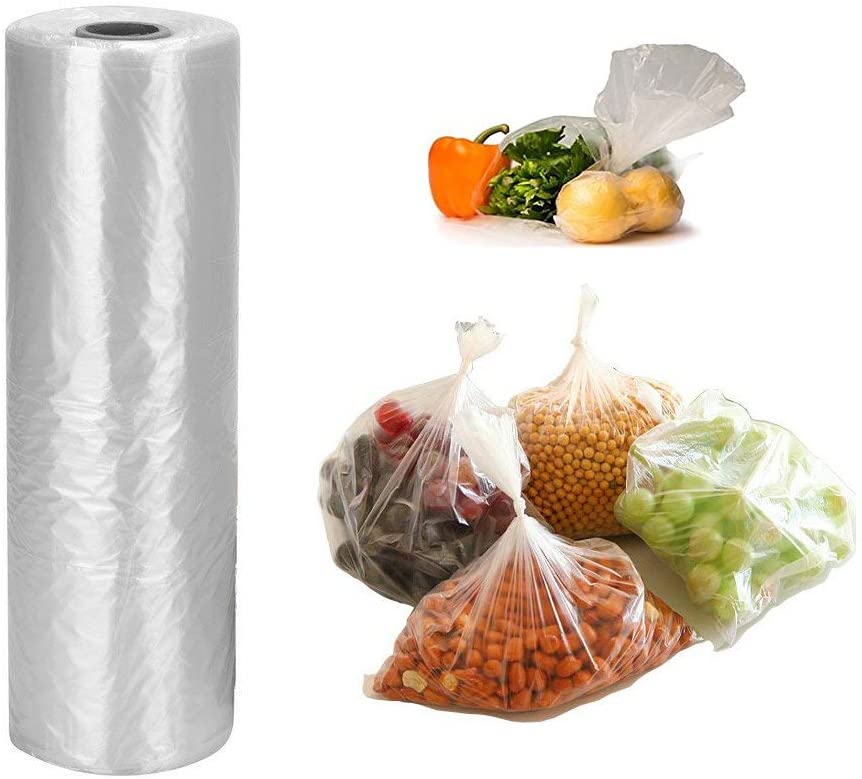 12 x 17 Plastic Bag on a Roll, Paraffin Bags, Callus Remover, Storage Clear Bags, Grocery Clear Bags, 350 Bags Per Roll
