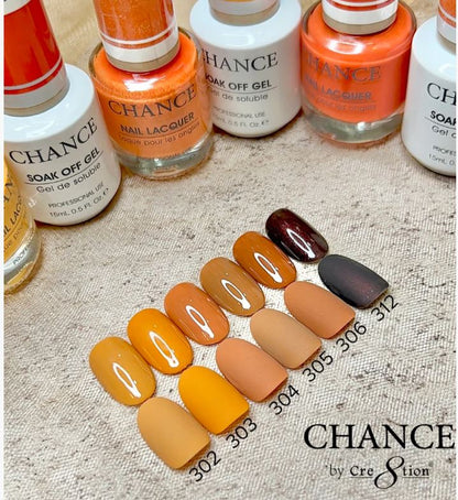 Chance Matching Color Gel & Nail Lacquer 0.5oz - 36 Colors - Hello Autumn Collection w/ 2 sets Color Chart