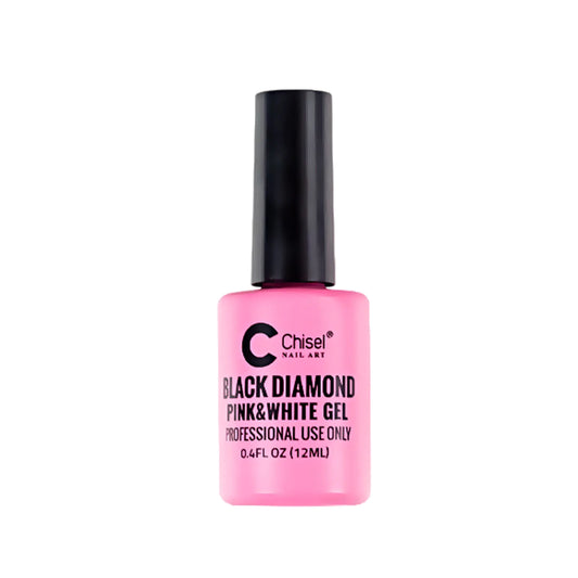 Chisel Nail Art - Black Diamond Pink & White Gel 0.4 oz