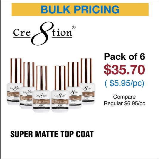 Cre8tion Super Matte Top Coat No Wipe