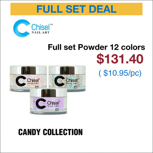 Chisel Full Set - Dipping Powder 2oz -  New Candy Collection - 12 Colors Candy #11 - #22