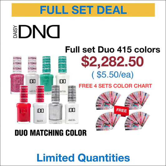 DND Duo Matching Color - Full set 415 colors w/ 4 sets Color Chart