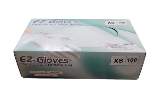 EZ GLOVES - Powder free Latex Examination Gloves Case 10 box